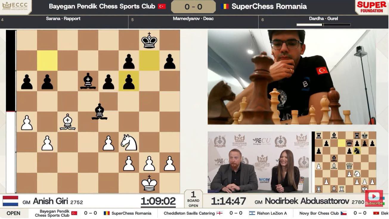 Bayegan Pendik - SuperChess, masa 1: Giri vs Abdusattorov