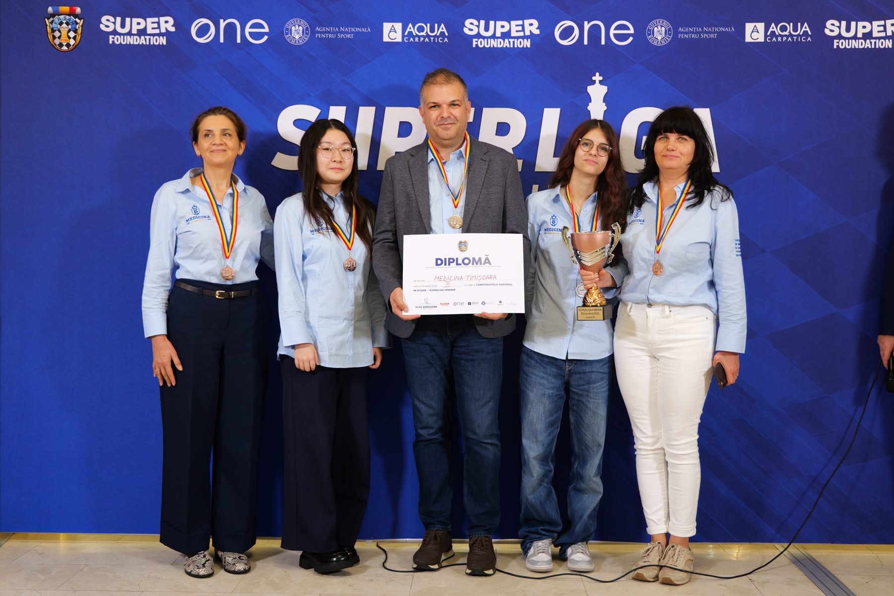 CS Studențesc Medicina Timișoara, campioană Divizia A 2026, la festivitatea de premiere